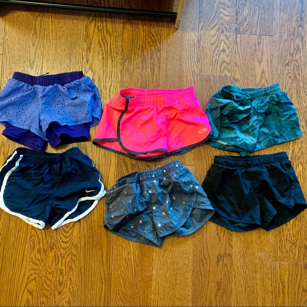 Girls gym shorts set of 6 - size 6